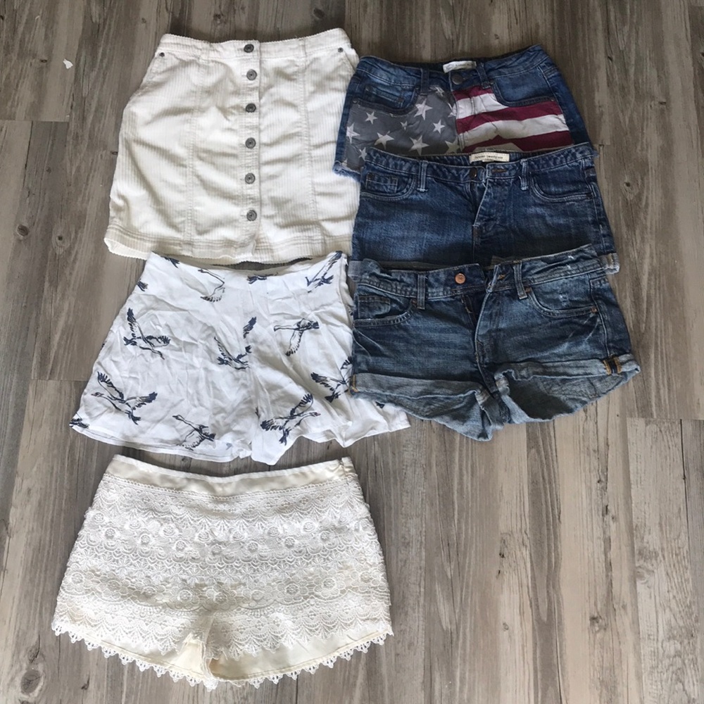 Shorts and skirt